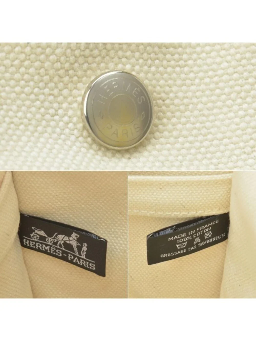 Hermes Bora PM Tote Canvas Yellow Already Cleaned